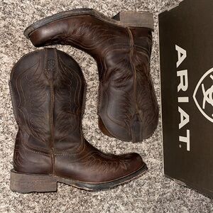 Ariat Men's Rambler Phoenix Western Boot Brown Leather Square Toe Sz 9EE 42W